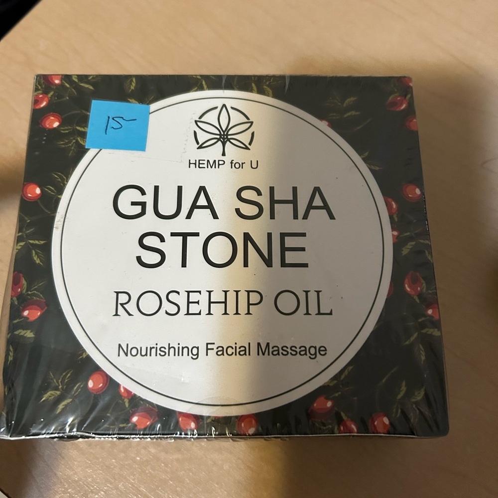 Gua Sha Stone with Rosehip Oil